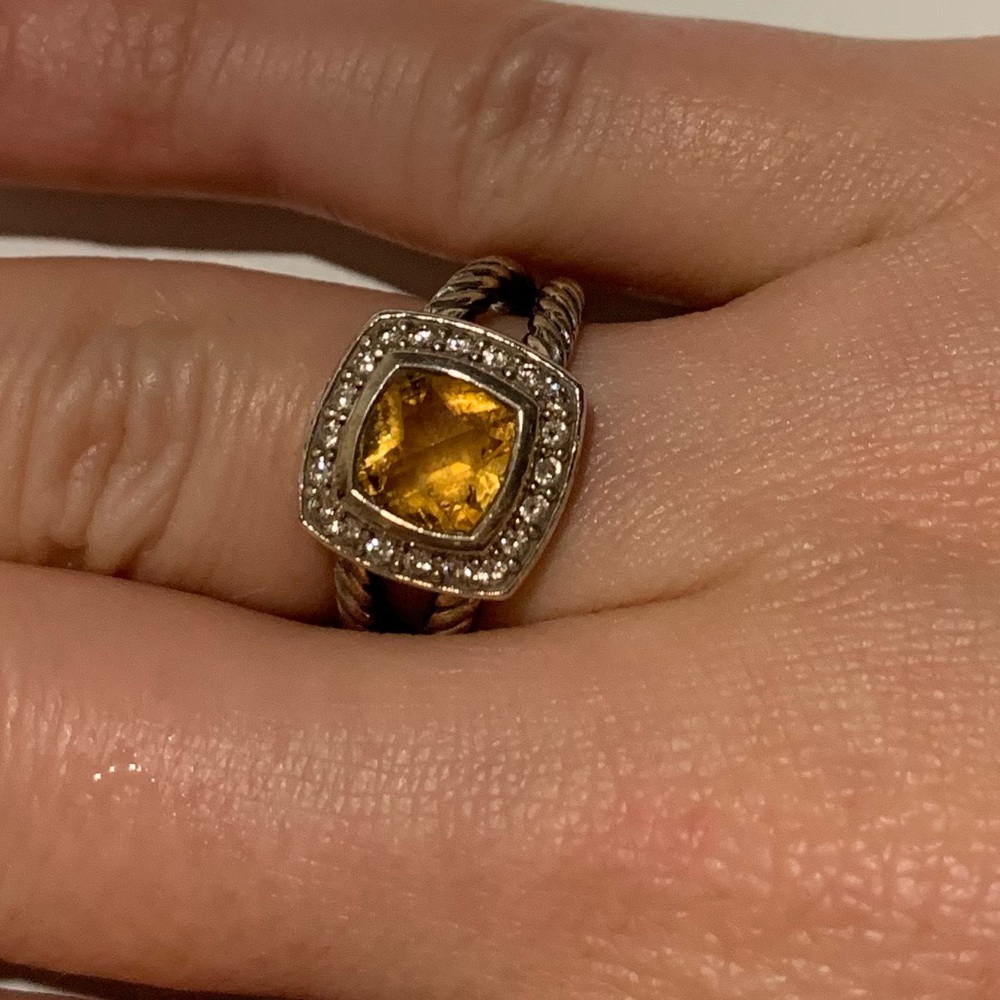 David Yurman Citrine Petite Albion ring